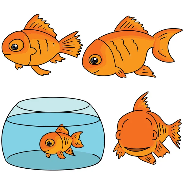 Векторний набір золотої риби — стоковий вектор