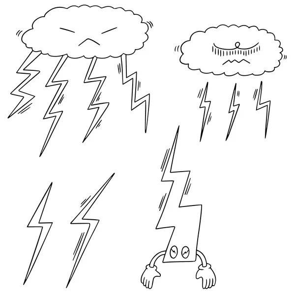 雷のベクトルを設定 — ストックベクタ