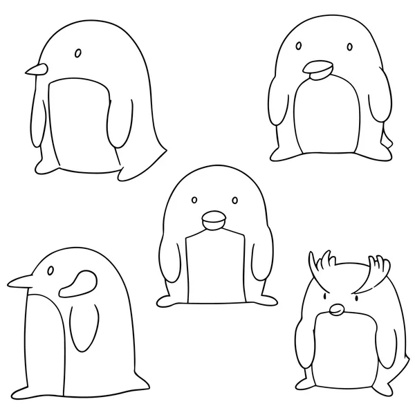 向量集的企鹅 — 图库矢量图片
