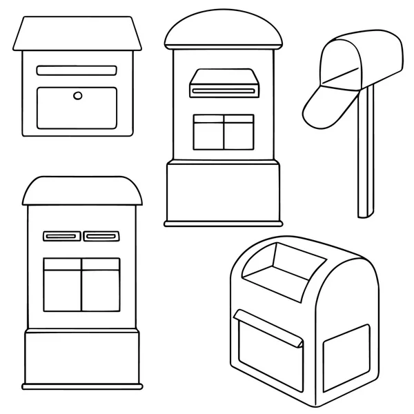 Wektor zestaw Postbox — Wektor stockowy