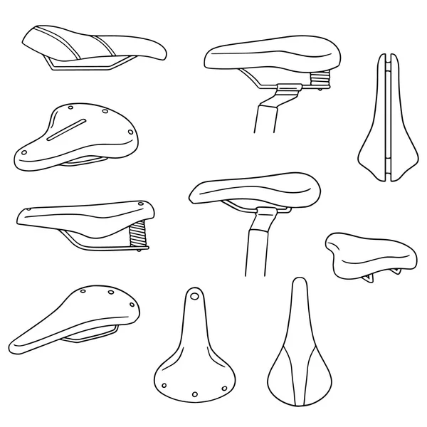Vector conjunto de sillín de bicicleta — Archivo Imágenes Vectoriales