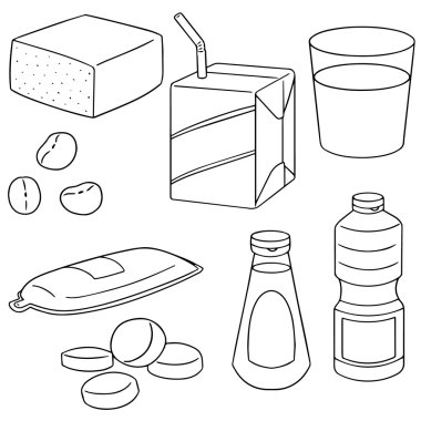 soya ürün kümesi vektör