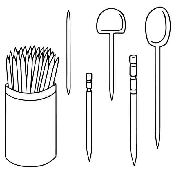 이쑤시개의 벡터 세트 — 스톡 벡터