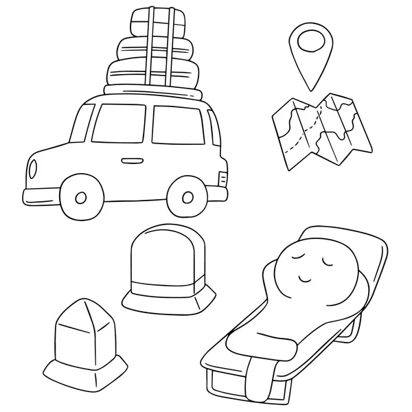 Vector set reizen pictogram — Stockvector