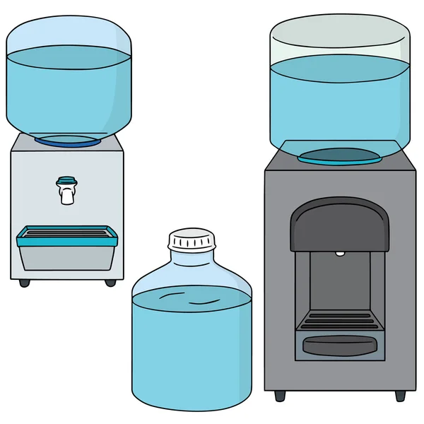 Conjunto vetorial de refrigerador de água —  Vetores de Stock