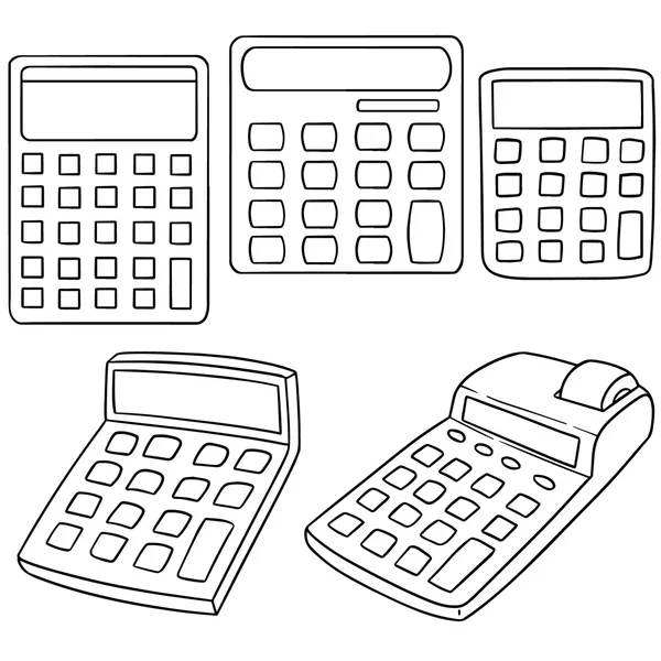 Vector set of calculator — Stock Vector