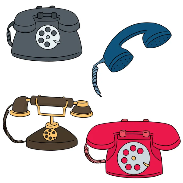 Vector set of telephone — Stock Vector