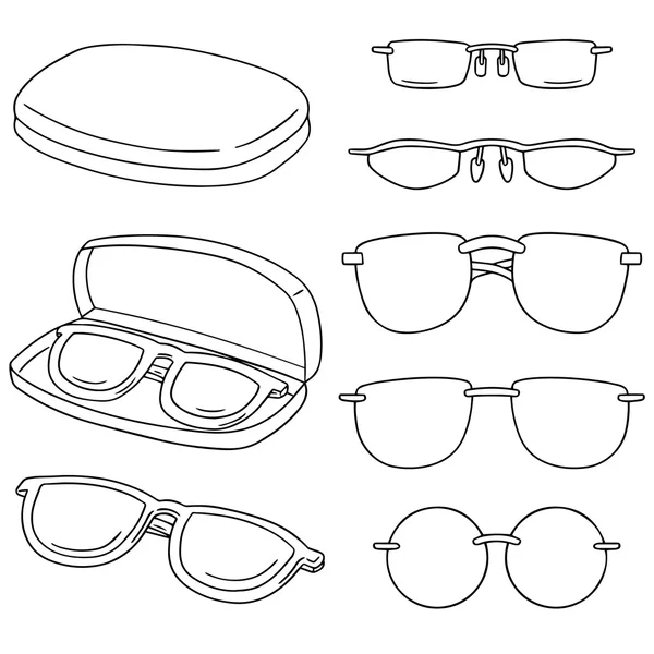 Vector set of eyeglasses — Stock Vector