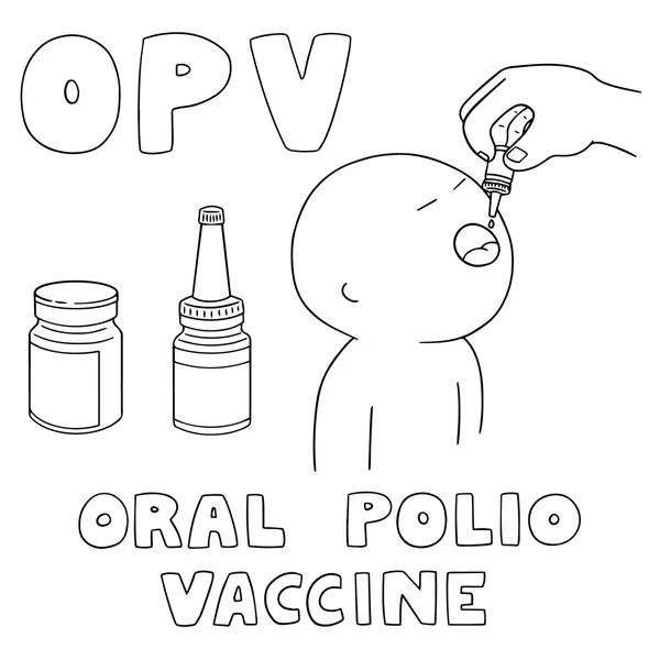 Vektor-Set oraler Polio-Impfstoff — Stockvektor