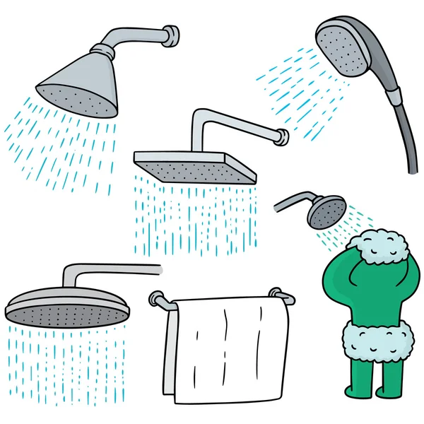 Ensemble vectoriel de douche — Image vectorielle