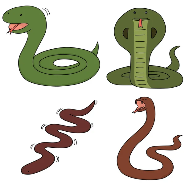 Векторный набор змей — стоковый вектор
