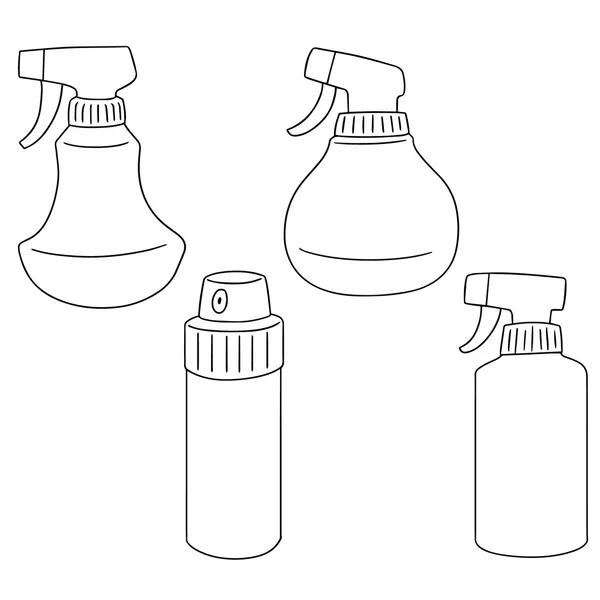 Vector uppsättning sprayflaska — Stock vektor