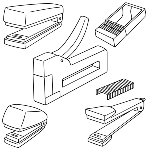 Векторний набір степлера — стоковий вектор