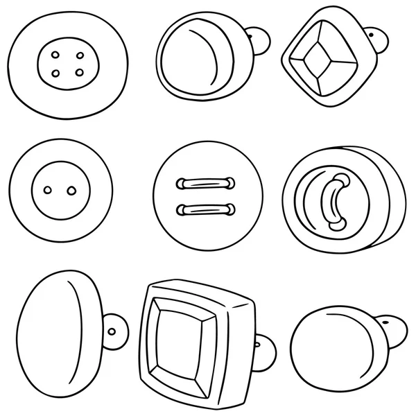 Vector conjunto de botón de costura — Archivo Imágenes Vectoriales