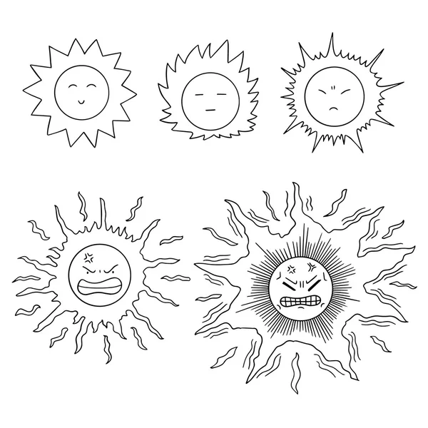 Conjunto vectorial de sol — Vector de stock