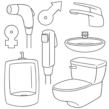 tuvalet simgesi kümesi vektör