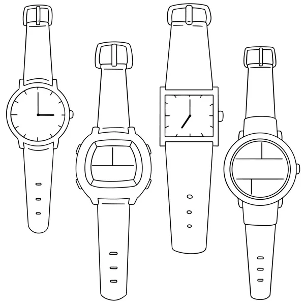 Vector set of watch — Stock Vector