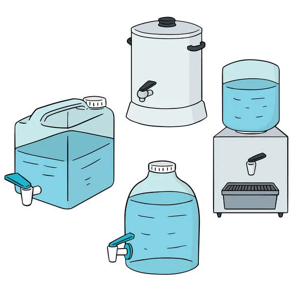 Vector set waterkoeler — Stockvector