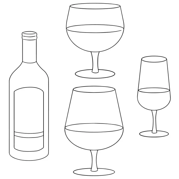 Векторний набір вина — стоковий вектор