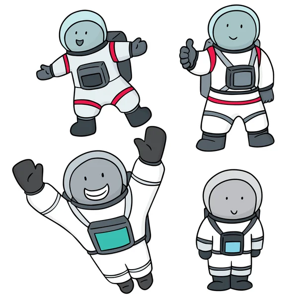 Vector set of astronaut — Stock Vector