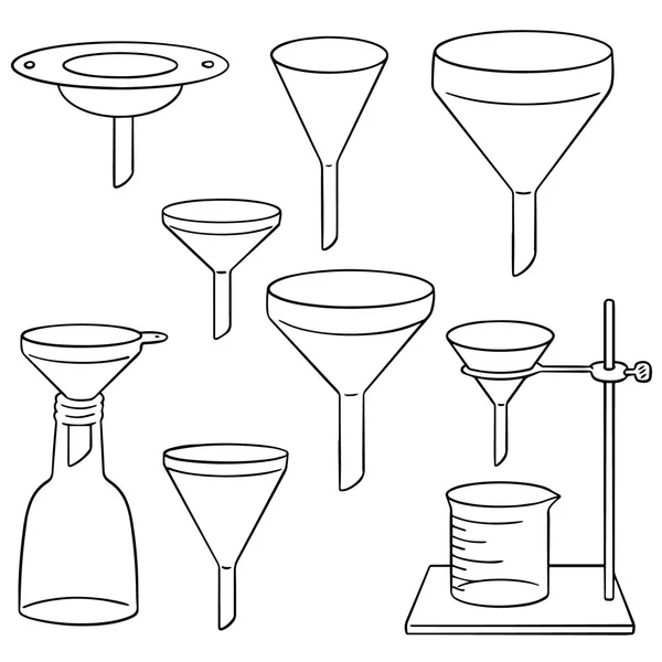Vector set of funnels — Stock Vector