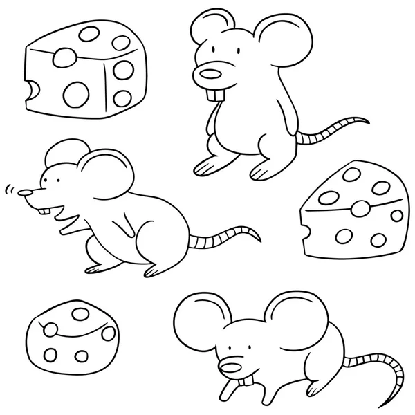 Vector set of mouse — Stock Vector