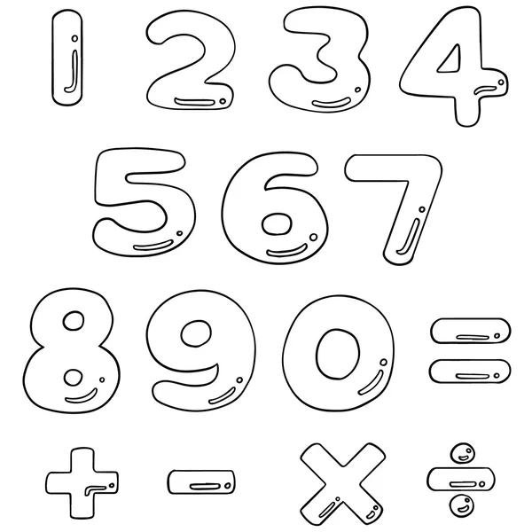 Векторний набір чисел — стоковий вектор