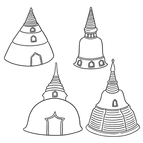 Pagoda vektör kümesi — Stok Vektör