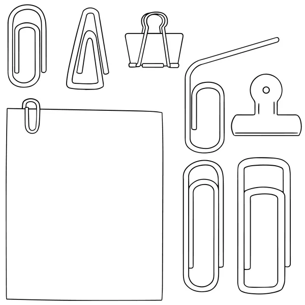 Vector set paperclip — Stockvector