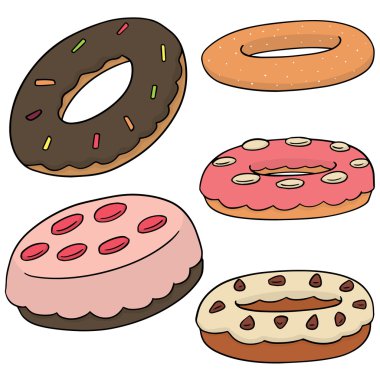 vektör set donut