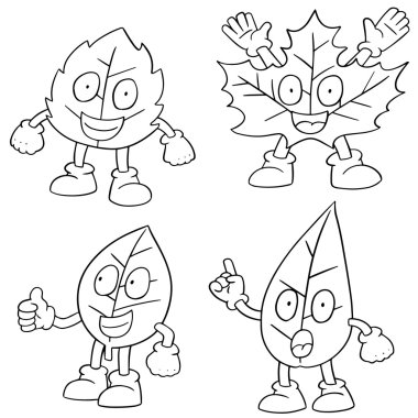 vektör yaprak çizgi film dizi