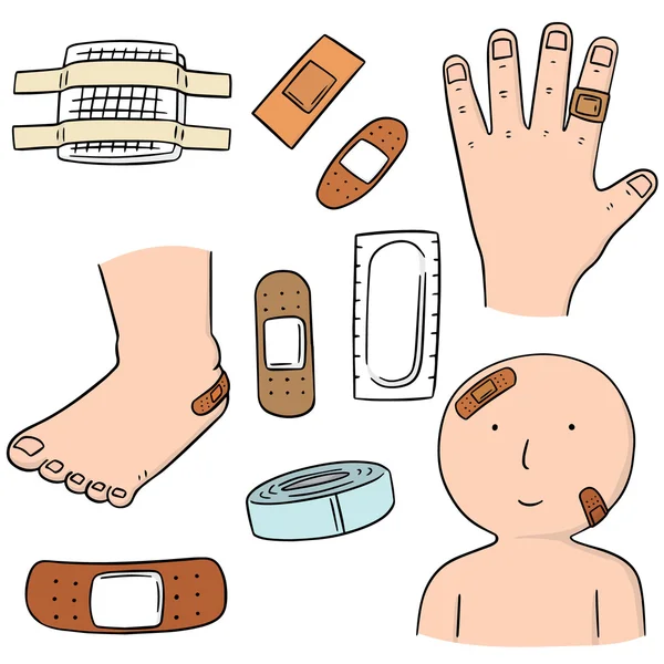 Vector set van medische gips — Stockvector