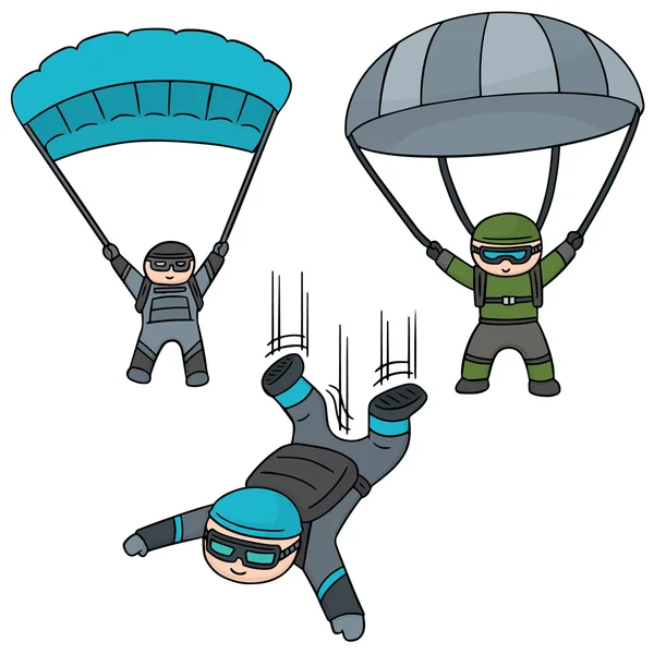 Vektor készlet parachuter — Stock Vector