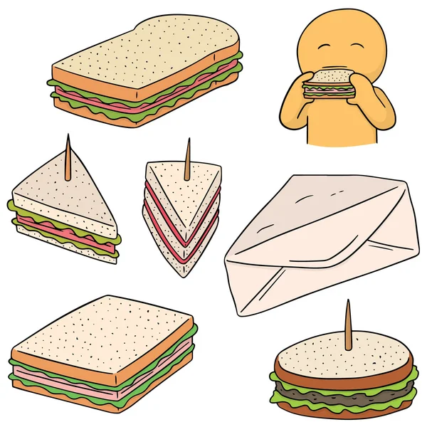 Vektor uppsättning smörgås — Stock vektor