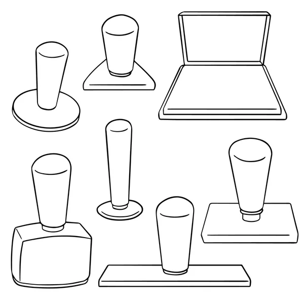 向量集的橡皮戳 — 图库矢量图片