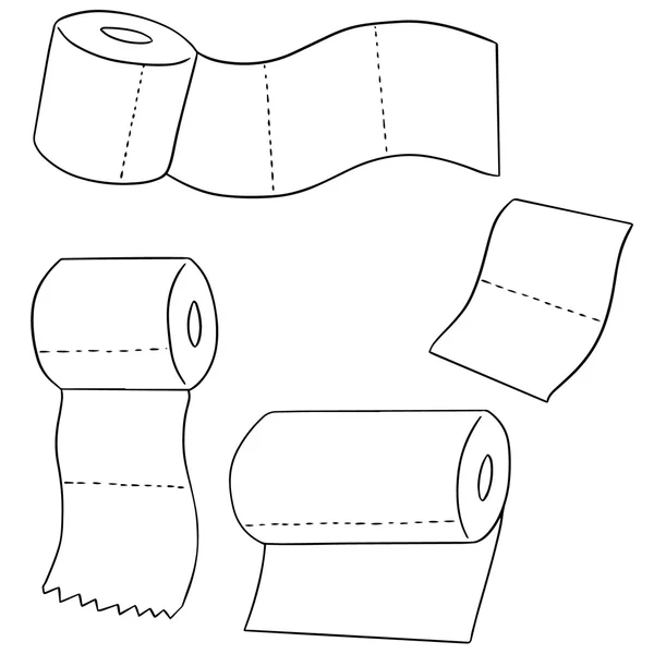 Vector set papieren zakdoekje — Stockvector