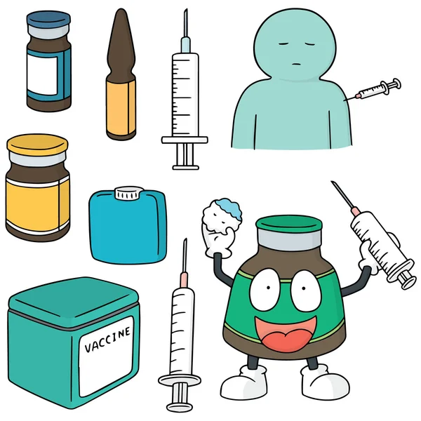 Vector conjunto de vacunas — Archivo Imágenes Vectoriales