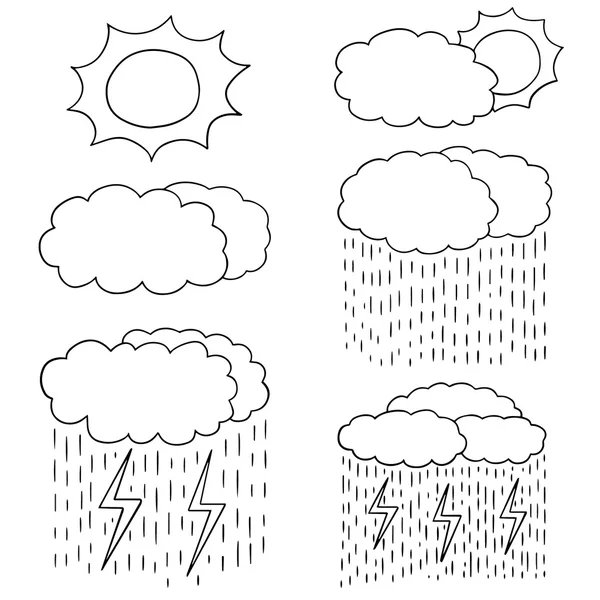 Ensemble vectoriel de conditions météorologiques — Image vectorielle