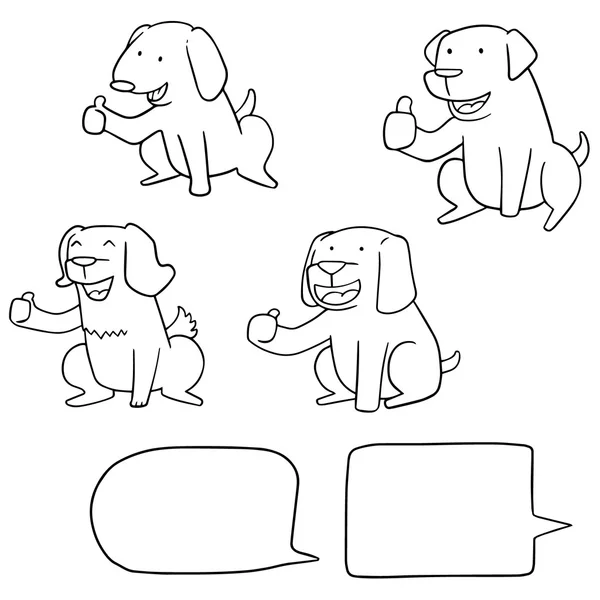 Векторный набор собак — стоковый вектор