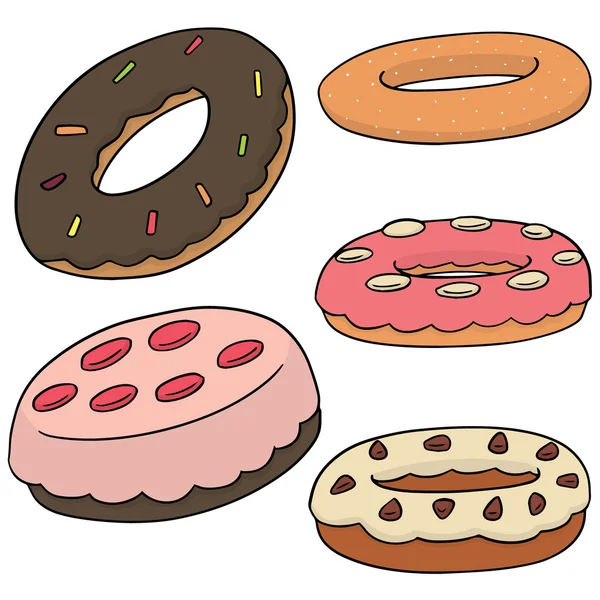 Vector set of donut — Stock Vector