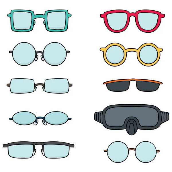 Ensemble vectoriel de lunettes — Image vectorielle