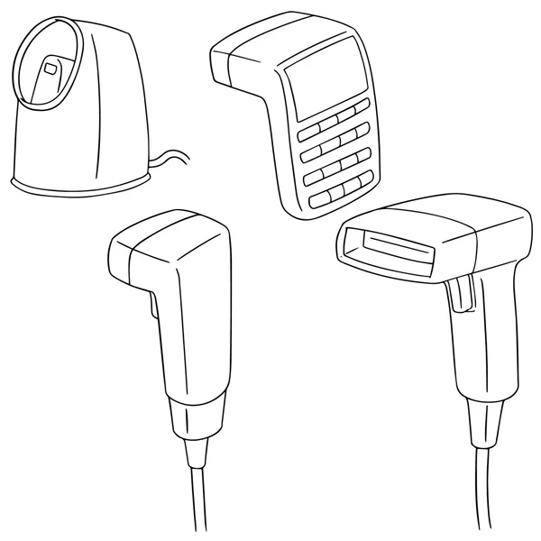 Vektor-Set von Barcode-Leser — Stockvektor