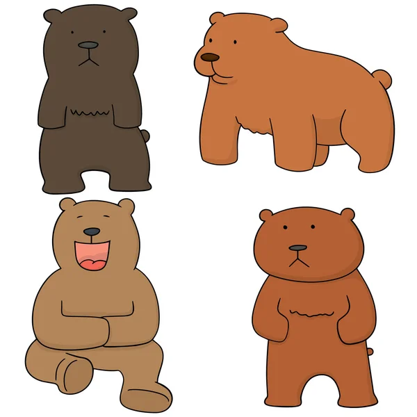 Vector conjunto de oso — Vector de stock