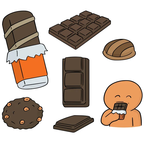 Ensemble vectoriel de chocolat — Image vectorielle