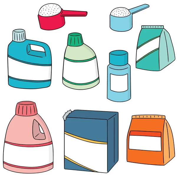 Vector conjunto de detergente — Vector de stock