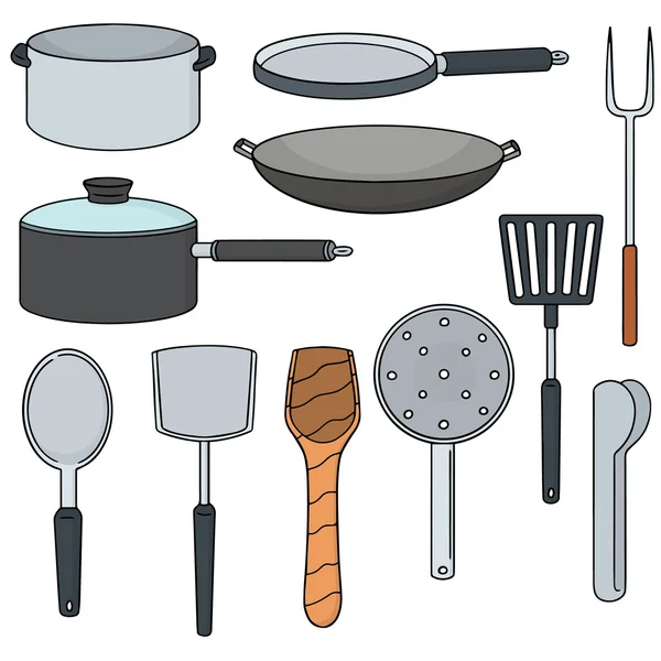 Векторний набір кухонного інструменту — стоковий вектор