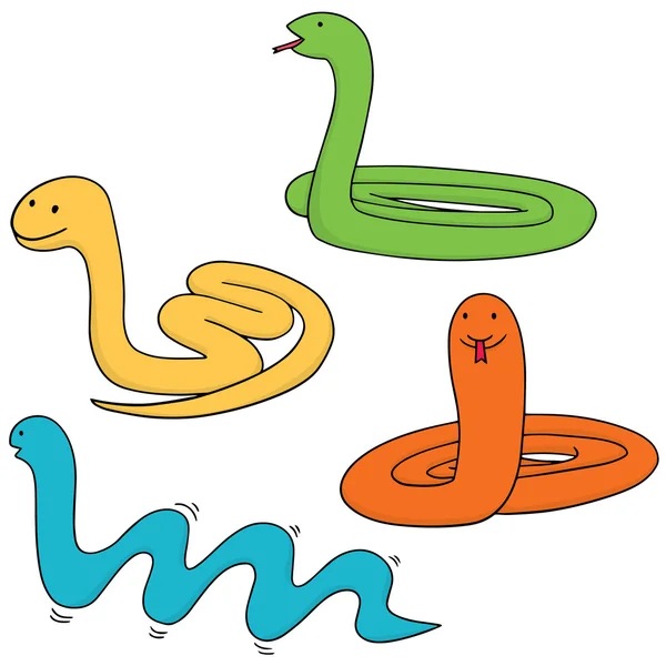 Insieme vettoriale di serpente — Vettoriale Stock