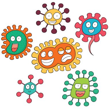 bakteri ve virüs vektör kümesi