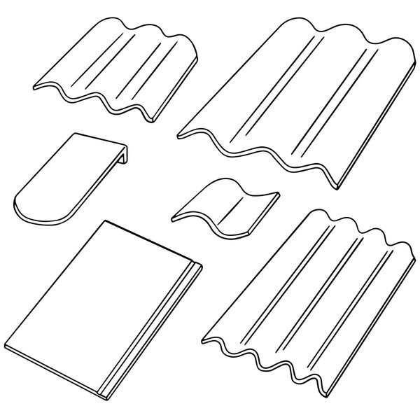 векторный набор черепицы
