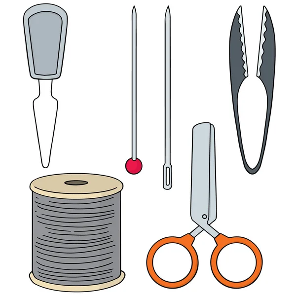 Vector set of sewing accessories — Stock Vector